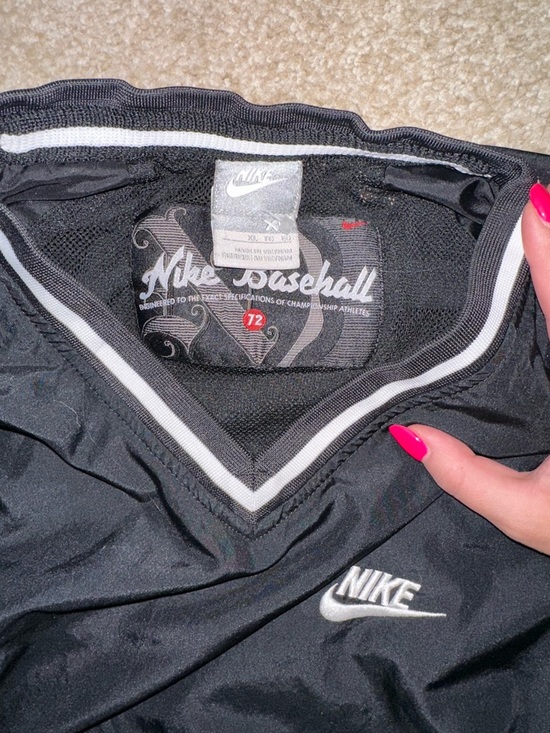 Nike Other - Nike Black Baseball Windbreaker Jacket with White Logo